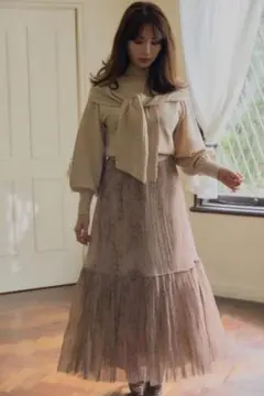 Herlipto Rose Pleated Tulle Skirt 小嶋陽菜