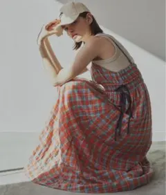 Unitage 配色ボリュームシアーキャミワンピース