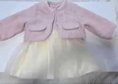 ベビー用ワンピースフォーマツイード＋ツイートチュールセット９０cm