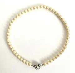 【パールネックレス シルバーカラー金具】