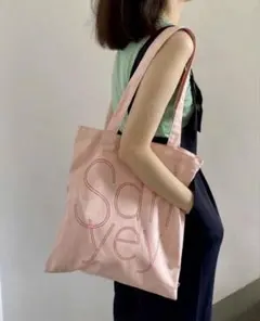 【SHEIN】キャンバストートバッグ ピンク