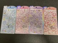 4点うるちゅるポップシールハローキティ シナモンマイメロ クロミサンリオ ベビー