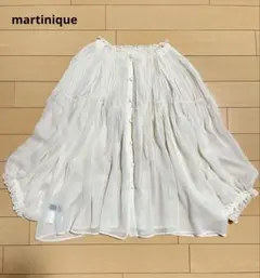 美品／martinique マルティニーク　ジョーゼットプリーツブラウス　シアーのサムネイル