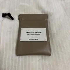 beautiful people カラーレザースモールケース　mushroom