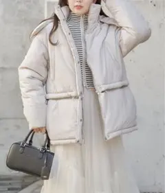 新品　Chicoチコ 2way中綿ジャケット グレージュ