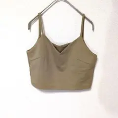バースデーバッシュ ベージュ Vネック クロップドタンクトップのサムネイル