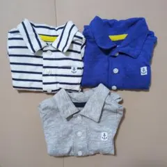 ベビー服 ロンパース ポロシャツ 3枚セットのサムネイル