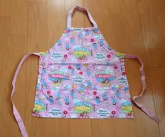 ハンドメイドキッズエプロン ピンク 風船デザイン
