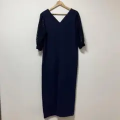 アダムエロペ　パンツ　オールインワン　ネイビー　レース　春　上品　素敵　大人
