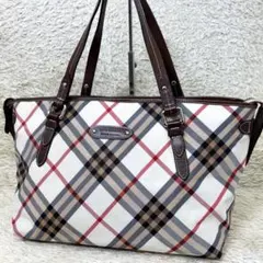 希少【極美品】バーバリーブルーレーベル トートバッグ ノバチェック