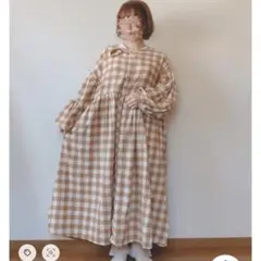 サマンサモスモス＊SM2＊ヘリンボンギャザーワンピース