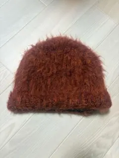 BRAIN DEAD モヘアニット帽 オレンジ MoMA BEANIE ネオンオレンジ(ネオンオレンジ)：ファッション