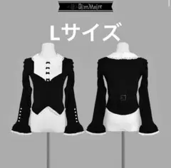 Dim Moire おすましレース襟トップス Black&White DimMoire【ディムモアール】おすましレース襟トップス/Black