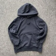 vintage フーディーパーカー　スウェット　無地　アメカジ　ネイビー　M