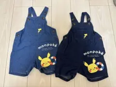 ピカチュウ デニムオーバーオール 80cm