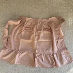 ピンク フリル付きエプロン