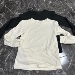 UNIQLO 極暖　ヒートテック　コットン　長袖2枚セット ホワイト ブラック