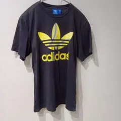 adidas トレフォイル 黒TシャツO