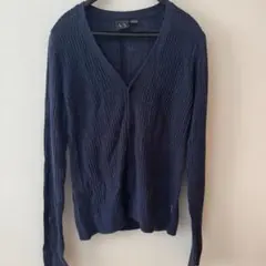 美品 ARMANI EXCHANGE A/X ニットカーディガン ネイビー Sのサムネイル