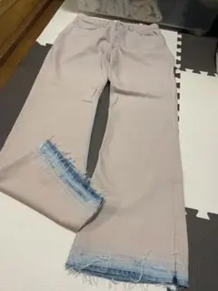 ZARA ピンクダメージデニム