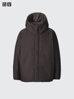 ユニクロユー　UNIQLO U パフテックボリュームパーカ　ブラウン　茶色