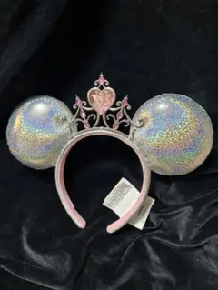 ディズニー カチューシャ ラメ耳 ティアラ付き　カリフォルニア