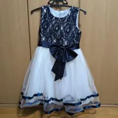 レースとチュールのフォーマルドレス 140cm