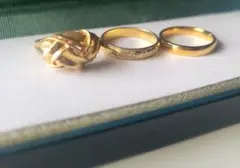 リング 3点セット ゴールドカラー