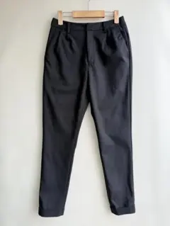 美品　ヒアーズ レディース　テーパードパンツ　タック　ブラック　L イトキン