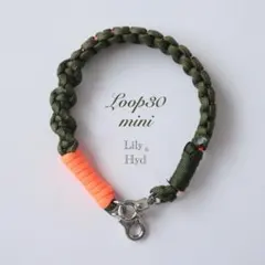 パラコード　スマホストラップ　ハンドストラップ　オリーブ　蛍光オレンジ