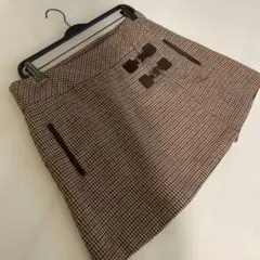 ZARAチェック柄台形ミニスカート