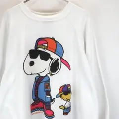 USA製 90s Snoopy sweat スヌーピー ラグラン スウェット 白
