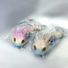 ベビードラゴン 3Dプリンター ドラゴン フィギュア 2つセット レインボーのサムネイル