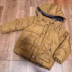 ブラウン ダウンコート フード付き