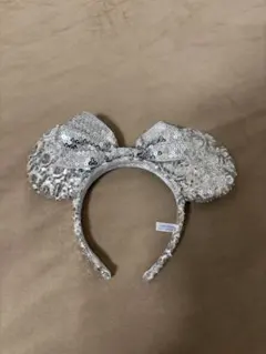 【美品】シルバー ミニーディズニーカチューシャ