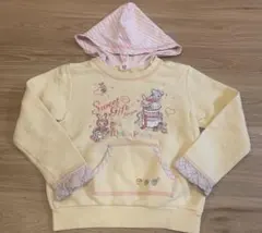 メゾピアノ 平成女児 レトロ ベリエちゃん ミミポポ パーカー 130 イエロー