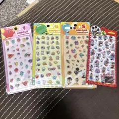 ユニークぷくぷくキャンディシール 3Dシール 立体シール ミッキーマウス 4点