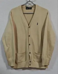 EAST BOY ベージュ 定番綿カーディガン 7G