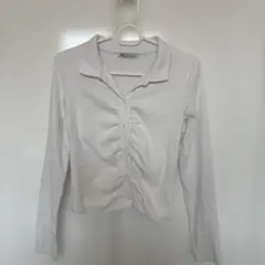 ZARA 襟つきリブロングTシャツ