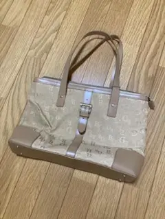 Pinky&Dianne Tote Bag, Beige, Logo Print