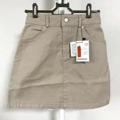 ＄16 新品 moment+ ヘビーツイル ミニスカート S