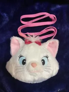 ディズニー　マリーちゃん　パスケース　コインケース　ポシェット　リール付き