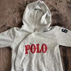 POLO フード付きロンパース 80
