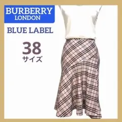 美品★BURBERRYバーバリー ブルーレーベル ノバチェックスカート 38 M