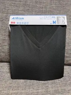 UNIQLO AIRism Vネック長袖Tシャツ M メンズ