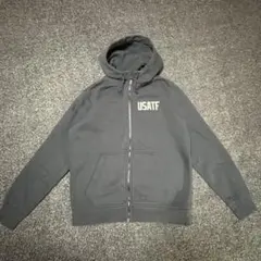 NIKE USATF ジップパーカー L ブラック 裏起毛 USA陸上公式ロゴ