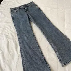 ジーユー　スリムフレアジーンズ　デニム　フレアパンツ　Mサイズ　丈標準