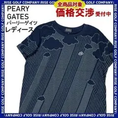 PEARLY GATES パーリーゲイツ 半袖Tシャツ 総柄 ネイビー 1