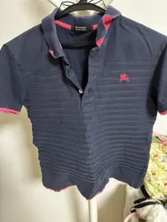 BURBERRY BLACK LABEL ポロシャツ ネイビー ピンクのサムネイル