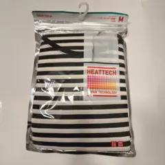 ユニクロHEATTECH クルーネック長袖Tシャツ M ストライプ 新品未開封